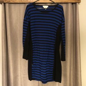 Two by Vince Camuto Blue and Black striped Dress